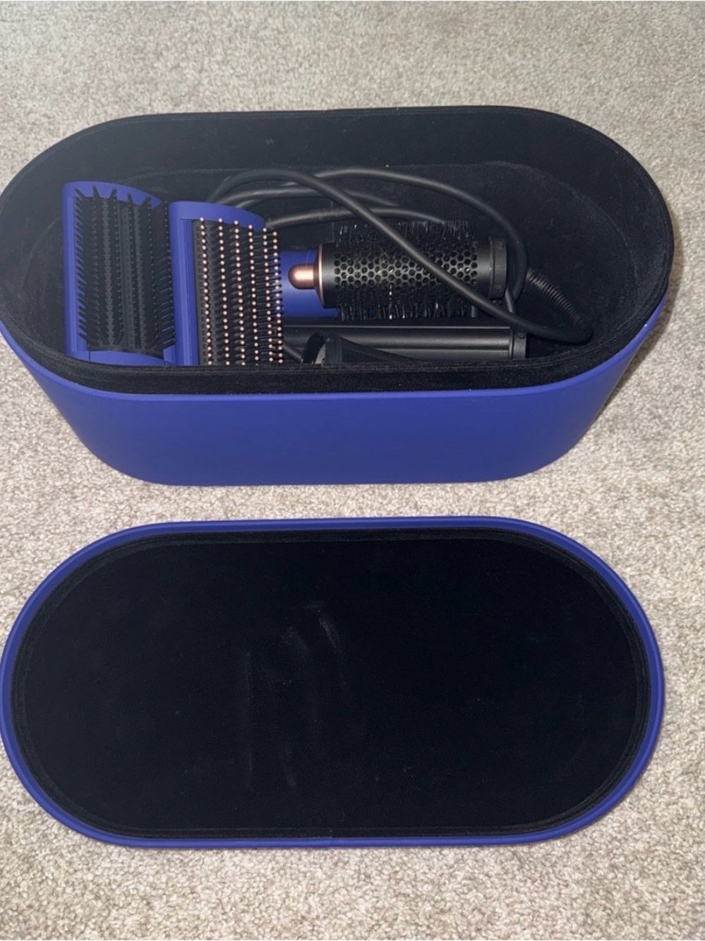 Dyson Airwrap multi-styler Set in Blue and Black with Rose Gold Accents